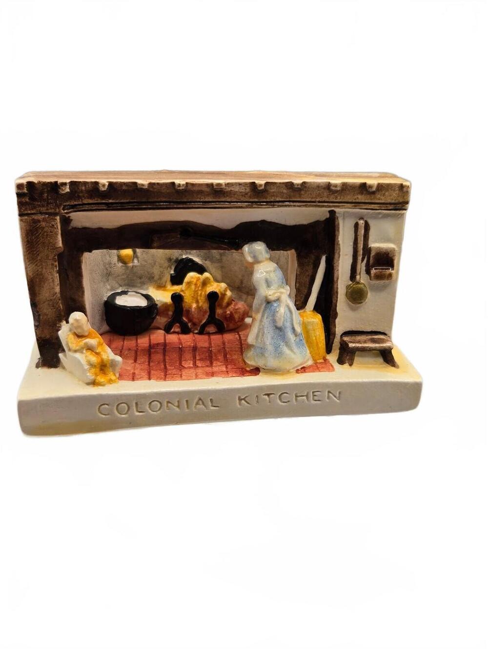 Sebastian Miniatures Colonial Kitchen Diorama – Fireplace Scene with Box